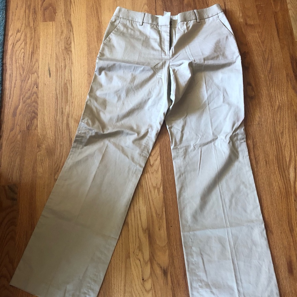 J. Crew Cotton wide leg khakis - Picture 2 of 4